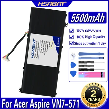 HSABAT AC14A8L 5500 mah Батерия за Acer Aspire VN7-571 VN7-571G VN7-591 VN7-591G VN7-791G MS2391 KT.0030G.001 Батерия