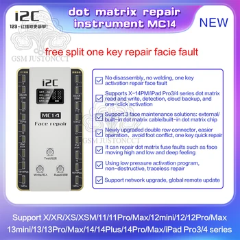I2C MC14 НОВ Инструмент за ремонт на Решетка с Двойна употреба, Може да Използва Външен/Вътрешен Тестер За iPhone Face ID Fix x-14 Pro Max