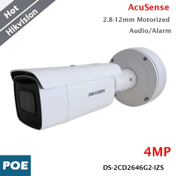 IP камера Hikvision 4MP AcuSense с Двигател Варифокальным обектив 2,8-12 мм DarkFighter IR 60m Звукова Аларма за Сигурност на Cam DS-2CD2646G2-IZS