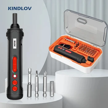 KINDLOV Безжичен Набор от Електрически Отвертки 2000 mah Акумулаторна литиево-йонна Батерия Комплект Безжични Отвертки Прецизна Инструменти За Ремонт