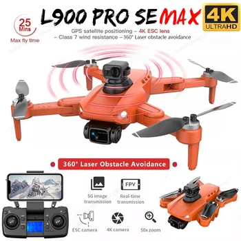 L900 Pro SE MAX GPS-дрон 4K Професионална двойна HD-камера, 5G FPV-система с бесщеточным двигател за заобикаляне на препятствия на 360 ° Квадрокоптер безпилотни летателни апарати Играчки