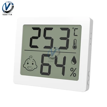 LCD цифров измерител на температура и влажност с осветление, електронен влагомер за дома, термометър, метеорологичната станция за домашна спални