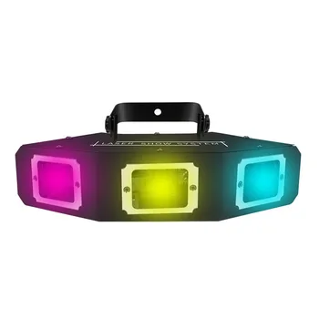 Led секторный лазерен лъч с три глави RGB цветно сканиране линеен лазер за дискотека, dj-проектор, партита, бар, танцово сцена осветление