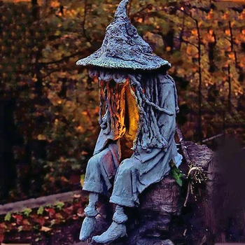 Led статуи на Душата седнала вещици, уличен декорация за двор, градина, настолни лампи, ночники, украса за декориране на дома за Хелоуин
