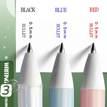 M & G 10шт Прибиращ гел писалка 0,5 мм, Черни, сини и червени мастила Гел дръжка дръжката на въздушна възглавница ученически дръжки канцеларски материали