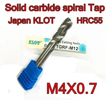 M4X0.7 1бр Япония KLOT Твърдосплавен навити кран за Обработка на: неръждаема стомана, легированная стомана, чугун и т.н., Безплатна доставка