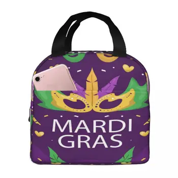 Mardi Gras, цветни термоохладитель, обяд-бокс, чанта за експлоатация, чанта за пикник, автомобилна чанта-хладилник, преносим чанта