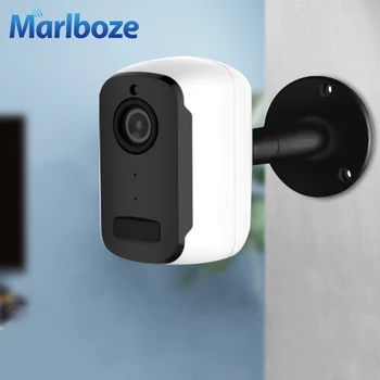 Marlboze 1080P, Безжична камера за зареждане на един умен дом, Wi-Fi, Безжична 2 мегапикселова мини батерия, следи бебето, Камера за видеонаблюдение PIR