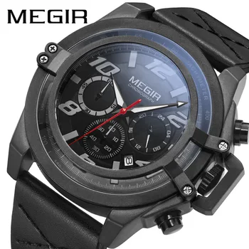MEGIR 2023 Нови аналогови кварцови часовници Мон, висок клас марка, военни мъжки часовници, мъжки армейските спортни часовници, водоустойчиви Relogio Masculino