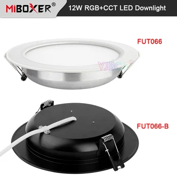 Miboxer 12 W RGB + CCT led лампа Бял/Черен Smart Panel Light 110 В На 220 В Димиране Тавана 2,4 ГРАМА на RF дистанционно управление/ПРИЛОЖЕНИЕ/Гласов контрол