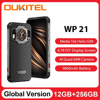 Oukitel WP21 12 GB 256 GB Издръжлив смартфон с двоен Екран G99 6 нм 66 W Бързо Зареждане на Мобилен телефон 6,78 FHD + 120 Hz 64 Mp Мобилни Телефони