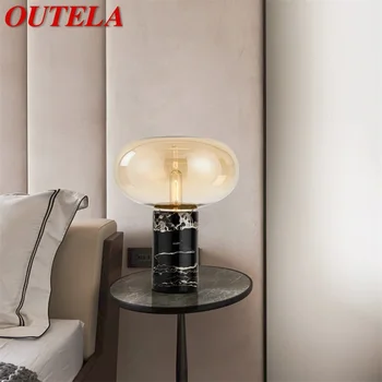 OUTELA Съвременната нощна настолна лампа Мраморна E27 настолна лампа led начало декор за фоайе всекидневна офис