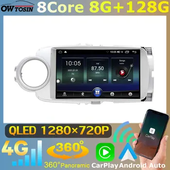 Owtosin 8 Основната 8G + 128G Android 10 За Toyota Yaris Vitz XP130 2011-2020 Радио GPS Навигация 360 Панорамна LTE 4G WiFi DSP 2DIN