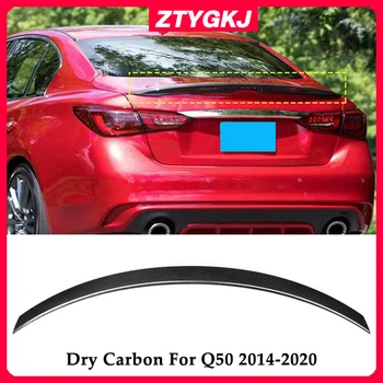 R Style Сух Материал От Въглеродни Влакна Крило На Багажника Заден Спойлер За Настройка На Седана Infiniti Q50 2014-2020