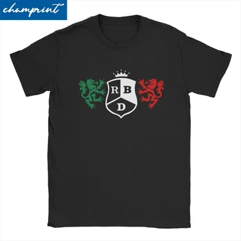 Rebelde Мексикански Лого за Мъже И Жени, Тениска Rbd, Реколта Тениски с Къс ръкав и Кръгла Яка Тениска от 100% Памук, Дрехи Големи Размери