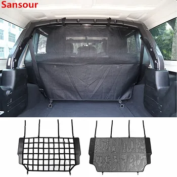 Sansour Автомобилен Багажник Пет Разделителната Мрежа на Оградата на Защитна Бариера за Багажник на Автомобил Товарен Защитна Мрежа Аксесоари за Jeep Wrangler JL 2018 +