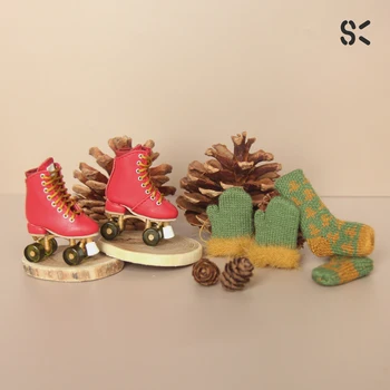 SK Couture Коледен подарък, ролкови кънки, Ръкавици, чорапи за Blythe OB24, Pureneemo