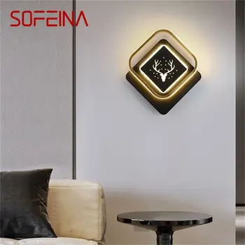 SOFEINA монтиран на стената Лампа, Стенни лампи, Модерен и Креативен Дизайн на Главата на Елен, Led Лампа За Вътрешна Домашна Спални, Всекидневна