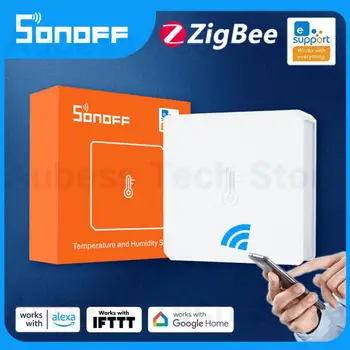 SONOFF eWeLink Smart Home Gadgets SNZB 02 ZigBee, Датчик за температура, Детектор за влажност на въздуха, термометър за Алекса Google Assistant