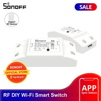 Sonoff RF 433 Mhz WiFi Безжичен интелигентен превключвател Wifi Управляван превключвател на светлината Wifi дистанционно захранване Поддръжка на RF приемник Умен Дом