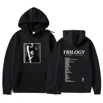 The Weeknd Trilogy Music Album Принт Hoody Оверсайз за мъже и жени, пуловер в стил хип-хоп, рок, hoody, мъжки градинска облекло в готически стил, качулки