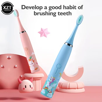 USB Акумулаторна четка за зъби, ултразвукова четка за зъби, детска електрическа четка за зъби, инструменти за почистване на зъбите, водоустойчива четка за зъби