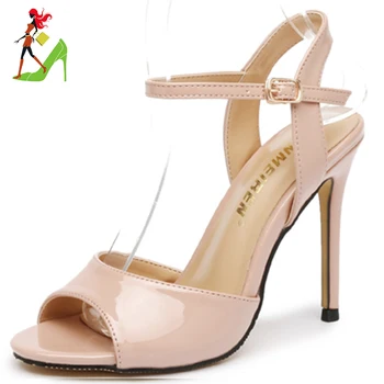 Voesnees/ Дамски сандали; Летни 2021 г.; дамски обувки на висок ток с каишка и катарама; Дамски обувки на среден ток 8/10 см; Однотонная гумена подметка обувки с високи Токчета