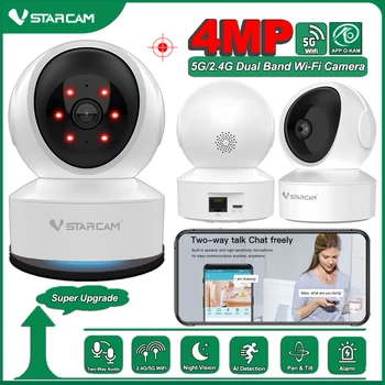 VStarcam 4MP HD IP камера за Сигурност 5G/2.4 G Wifi Двупосочна аудио IR за Нощно Виждане Канче/Наклон на Приложение Мобилен преглед на Алармата Движение Детски фотоапарат