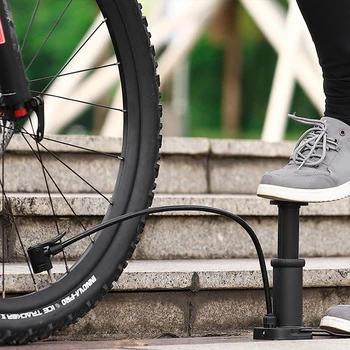 West Biking Велосипеден помпа, преносими аксесоари за велосипеди, мултифункционален foot помпа с вентил, Спестяващ енергия за електрическото колело
