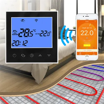 WiFi Термостат с дистанционно управление електрически топло пол 12/16 И Инфрачервен нагревател за пол Контрол на температурата по телефона HT1269