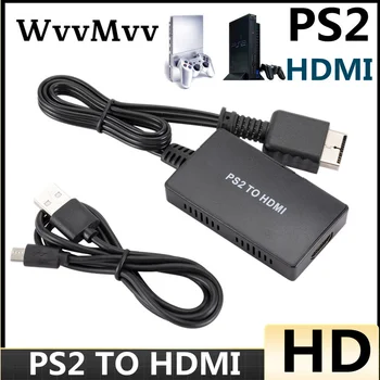 WVVMVV за PS-HDMI-съвместим конвертор, кабел HD Link, поддръжка на 1080P за PlayStation-HDMI-съвместим кабел за PS2