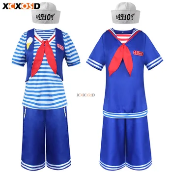 XCXOSD, странно облекло за cosplay, костюм на продавача на сладолед, на парти за Хелоуин, добра военно-морска форма, Ново мощността, Cos костюм