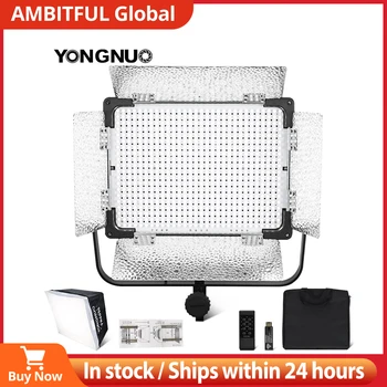 YONGNUO YN6000 3200 K-5500 K 50 W 600 LED Video Light Pro Лампа За Снимане Голяма Светлинна Дъска с Софтбоксом за Кино Грим Vlog