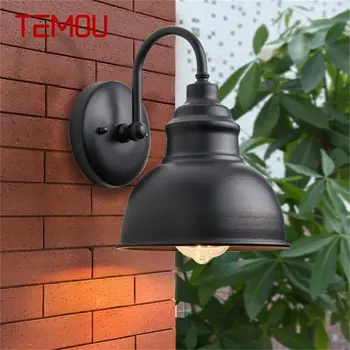 · Улица, с монтиран на стената лампа TEMOU Класически led светлини Лампа Водоустойчива IP65 за Домашна веранда Вила