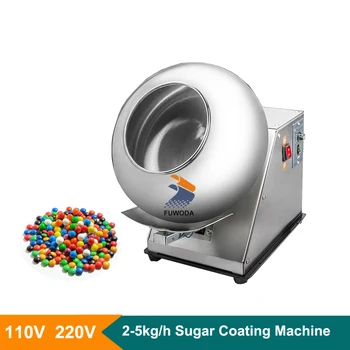 Автоматична машина за нанасяне на шоколадова глазура с тегло 2-5 кг, захар машина за нанасяне на арахисовой глазура, Машина за полиране на хапчета е 110 В На 220 В