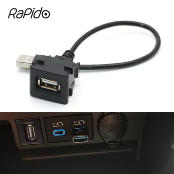 Автомобилен USB-Включете Линейно Удължител за Toyota Camry Prius, Corolla, Vios Reiz AURIS, RAV4 Altis Кабел-Адаптер За Зареждане И Пренос на Данни