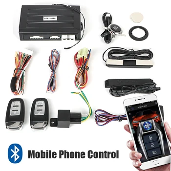 Автомобилна интелектуална аларма Стартерная системата Bluetooth Autoplay Комплект ключалки Старт Стоп Кнопочное бесключевое дистанционно управление Аксесоари за Автомобили