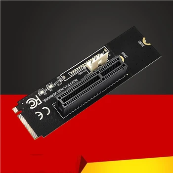 Адаптер M2 за PCIE 4X Странично Card M. 2 Key M за пренос на данни PCIe X4 с led индикатор на напрежение за PCI Express от 1X до 16X Странично Mining