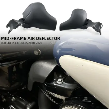Аксесоари за мотоциклети, черна Въздушен дефлектор средна дограма, Топлинни панели, калъфи за модели Softail на Harley 2018-2023