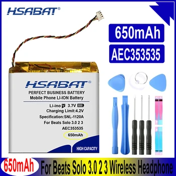 Батерия HSABAT AEC353535 650 mah за Безжични слушалки Beats Solo 3,0 2 3 Нова Батерия Solo2 Solo3 на Батерията