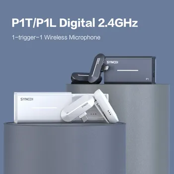Безжичен Микрофон SYNCO P1L, P1T, P2L, P2T за смартфон Караоке Аудио Камера За Видео Професионален Гърдите Преносим микрофон