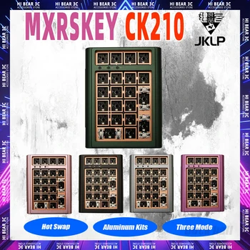 Безжична ръчна клавиатура MXRSKEY CK210, алуминиеви комплекти, Трехрежимная Макроклавишная уплътнение за гейминг клавиатура, гореща замяна за PC, лаптоп Mac