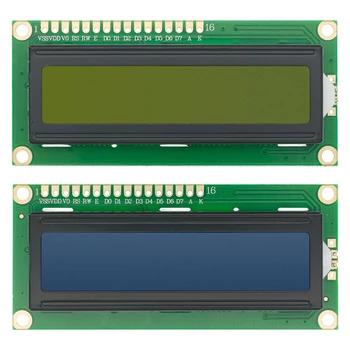 Безплатна доставка 10шт 1602 16x2 Знаков LCD дисплей Модул HD44780 Контролер на Син/Зелен екран blacklight LCD1602 LCD монитор 1