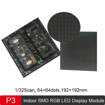 Безплатна доставка P3 RGB Закрит led Модул Видеостена с Високо качество 192*192 мм 1/32 сканиране SMD 2121 Пълноцветен светодиоден модул панела на дисплея