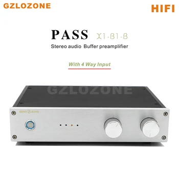Буфер предусилвател ZEROZONE HIFI PASS X1-B1-B, стерео аудио предусилвател с 4-бандов вход