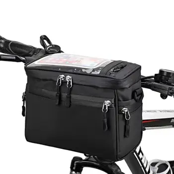 Велосипедна предната греда, велосипедна рамка, велосипедна чанта, дръжка, колоездене, планинско колоездене, сгъваем велосипед, чанта за мобилен телефон със сензорен екран
