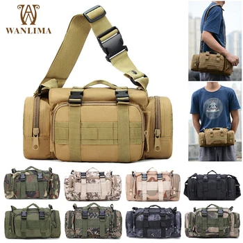 Военна Тактическа поясная чанта Wanlima 3P Molle, Спортна Нагрудная чанта за спорт на открито, Камуфляжный Раница през рамо, Многофункционална чанта