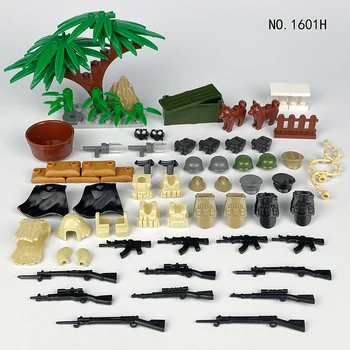 Военни детайли на Втората Световна война Сцена САМ завод скала мини-байк торба с пясък медицинска опаковка Изграждане на блокове, Тухли, Играчки, подаръци