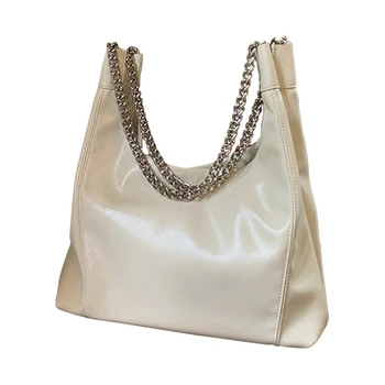 Дамски чанти от веригата голям капацитет, женствена чанта за Пътуване от изкуствена кожа, модерен прости преносими елегантни чанти за Пазаруване за момичета