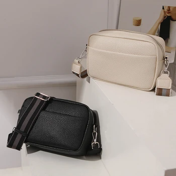 Дамски Чанти през рамо с широка каишка, обикновен класически дамски чанти, луксозни квадратни дамски чанти през рамо, чанти-слинги за Femele